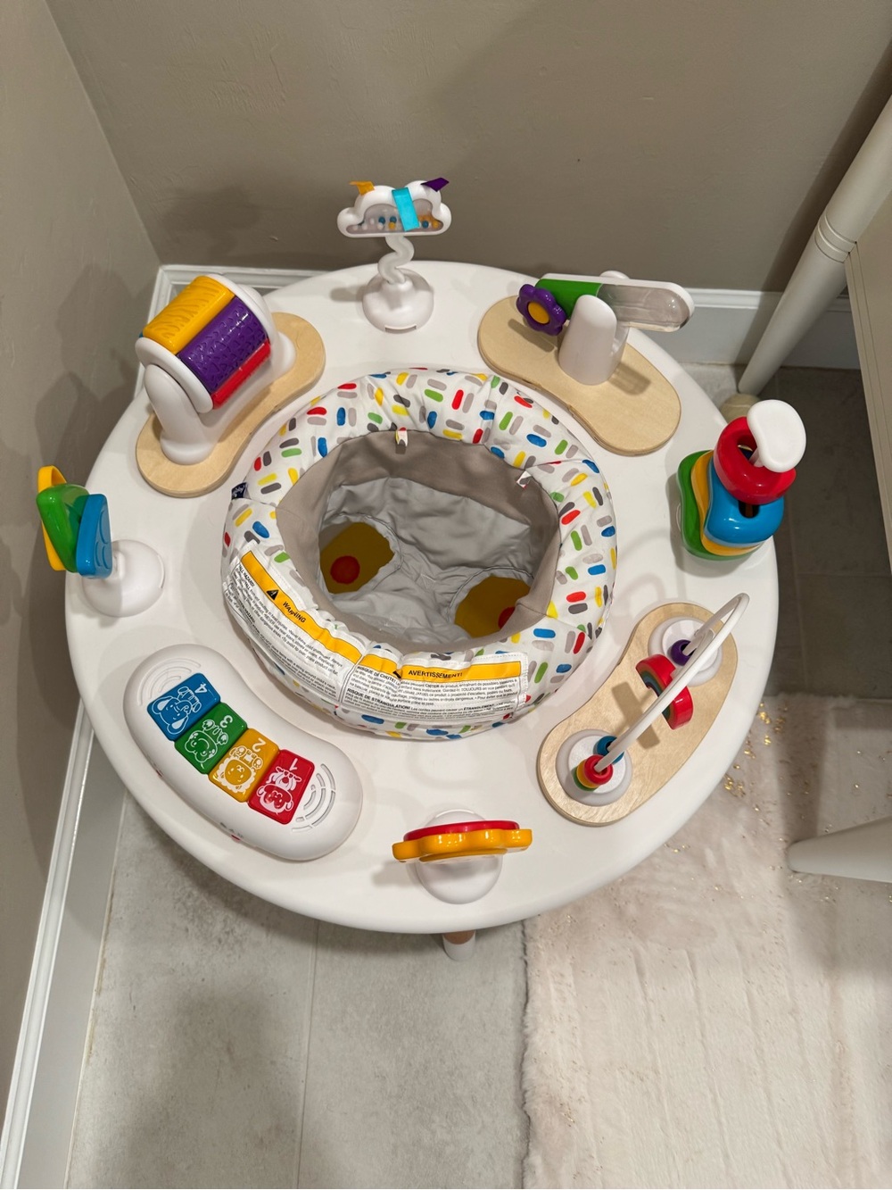 Activity Play Table with Colorful Sun Seat - White - Picture 2 of 3